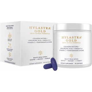 Purity Products Hylastra Gold Softgels Collagen + Hyaluronic Acid + Beauty Boosting Powerhouse Ingredients - Increased Skin Hydration & Elasticity - Reduces Fine Lines & Wrinkles - 90 Softgels