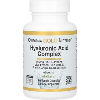 California Gold Nutrition Hyaluronic Acid Complex, 60 Veggie Capsules