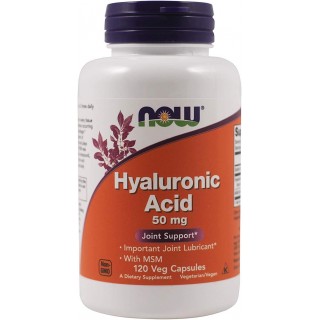 Now Foods Hyaluronic Acid with MSN, 120 Capsules (Pack of 2)