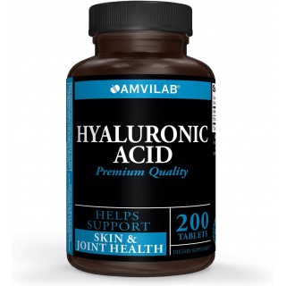 Hyaluronic Acid Supplement | 100 mg | Gluten Free, Non-GMO | 200 Tablets