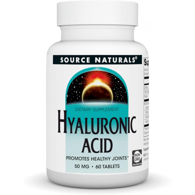 Source Naturals Hyaluronic Acid, 50mg, 60 Tablets