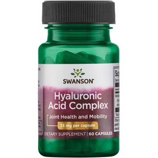 Swanson Hyal-Joint Hyaluronic Acid Complex 33 Milligrams 60 Capsules