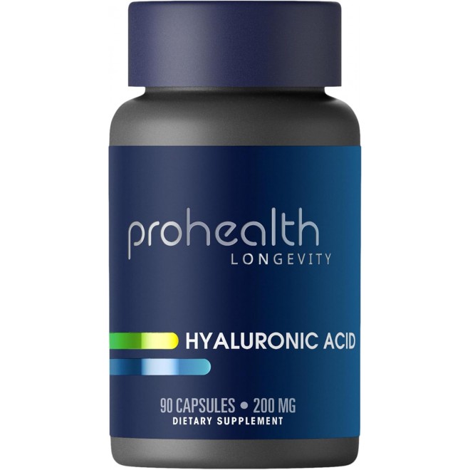 Hyaluronic Acid Supplement, 200mg per Serving, 90 Capsules | Clinically Supported for Healthy Aging & Radiant Skin | Cellular Hydration, Joint Health | Third-Party Tested