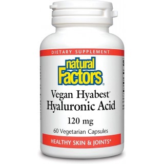 Natural Factors - Hyabest Hyaluronic Acid, Supports Healthy Joints & Skin, 60 Vegetarian Capsules