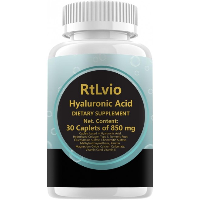 New Hyaluronic-Acid 30 Caplets 850 mg(Pack of 1)