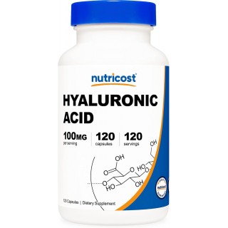 Nutricost Hyaluronic Acid Capsules 100mg,120 Vegetarian Capsules - Gluten Free, Non-GMO