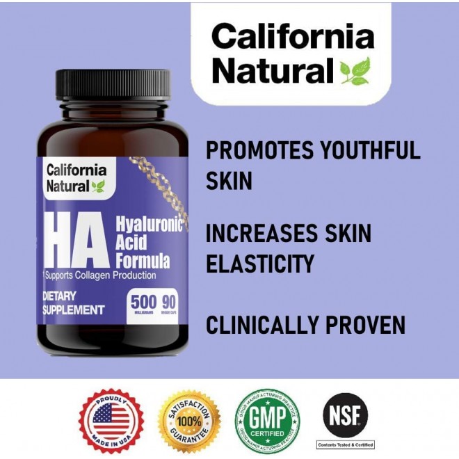 California Natural Hyaluronic Acid Formula Capsules, 90 Count